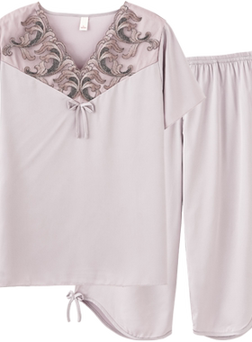 母亲节礼盒妈妈睡衣女款夏季薄款冰丝中年夏装中老年人家居服夏款