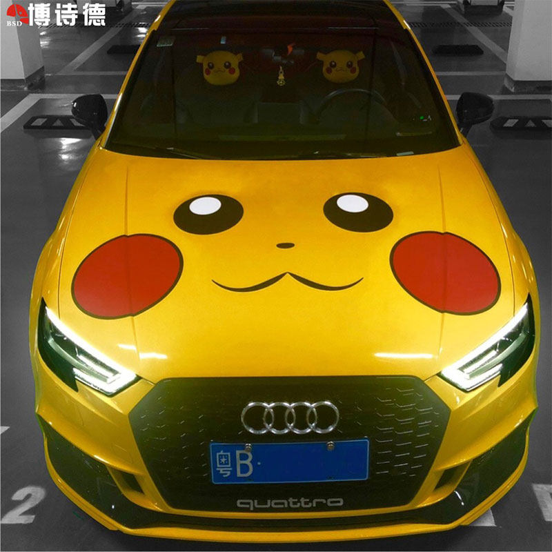 卡通表情车贴可爱笑脸车头盖贴纸个性时尚调皮机盖装饰车贴车身贴