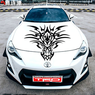 汽车机头盖车贴创意个性前机盖网红贴汽车引擎盖装饰拉花车身贴纸