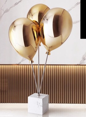 现代电镀气球摆件树脂工艺品