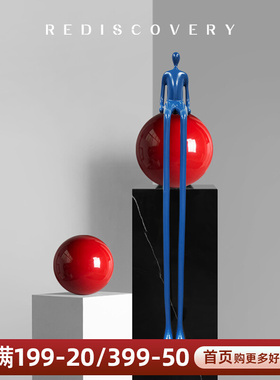 大长腿抽象人物雕塑摆件装饰样板房间展厅橱窗创意落地树脂工艺品