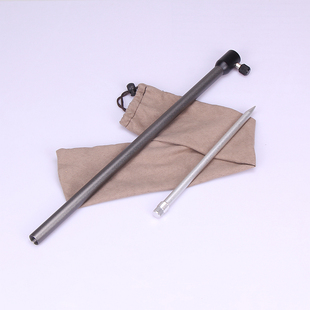 钓鱼饵料盒地插杆简易拉饵盘插地支架支撑架加长金属支架竿铝合金