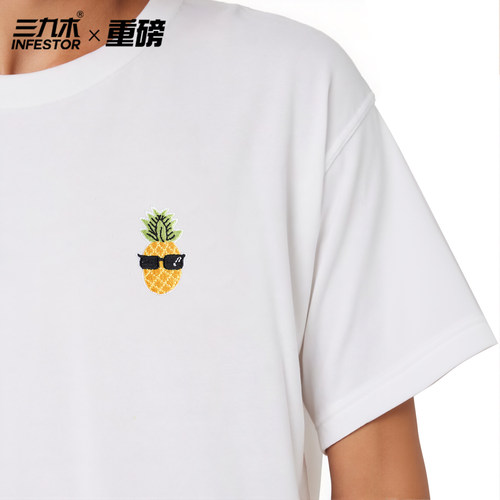 三九木短袖潮青少年绣花