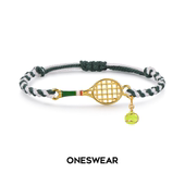 梵誓 网球拍手链手工编织复古拼色手绳情侣礼物运动风 冠军同款