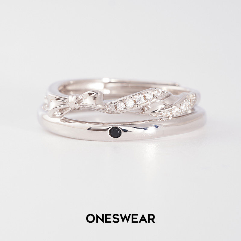 梵誓-蝴蝶结 情侣对戒温柔丝带小众黑锆石 结婚戒指环 爱情礼物,饰品/流行首饰/时尚饰品新,银饰戒指,淘宝优惠券,粉丝福利购,淘宝优惠卷