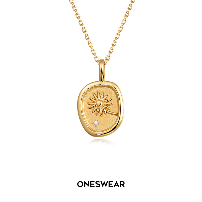 one swear/梵誓daisy花语系列18k金项链原创设计镶钻吊坠定制珠宝