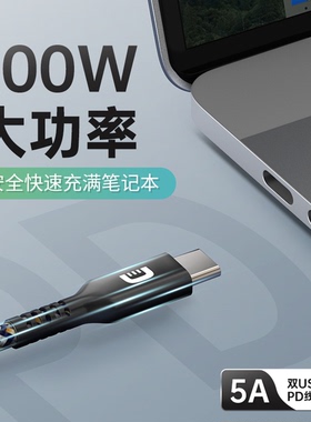 Zendure征拓双Type-C数据线100W PD大功率闪充适配iPhone16ProMax / 苹果 17 / 华为 / 安卓手机平板笔记本