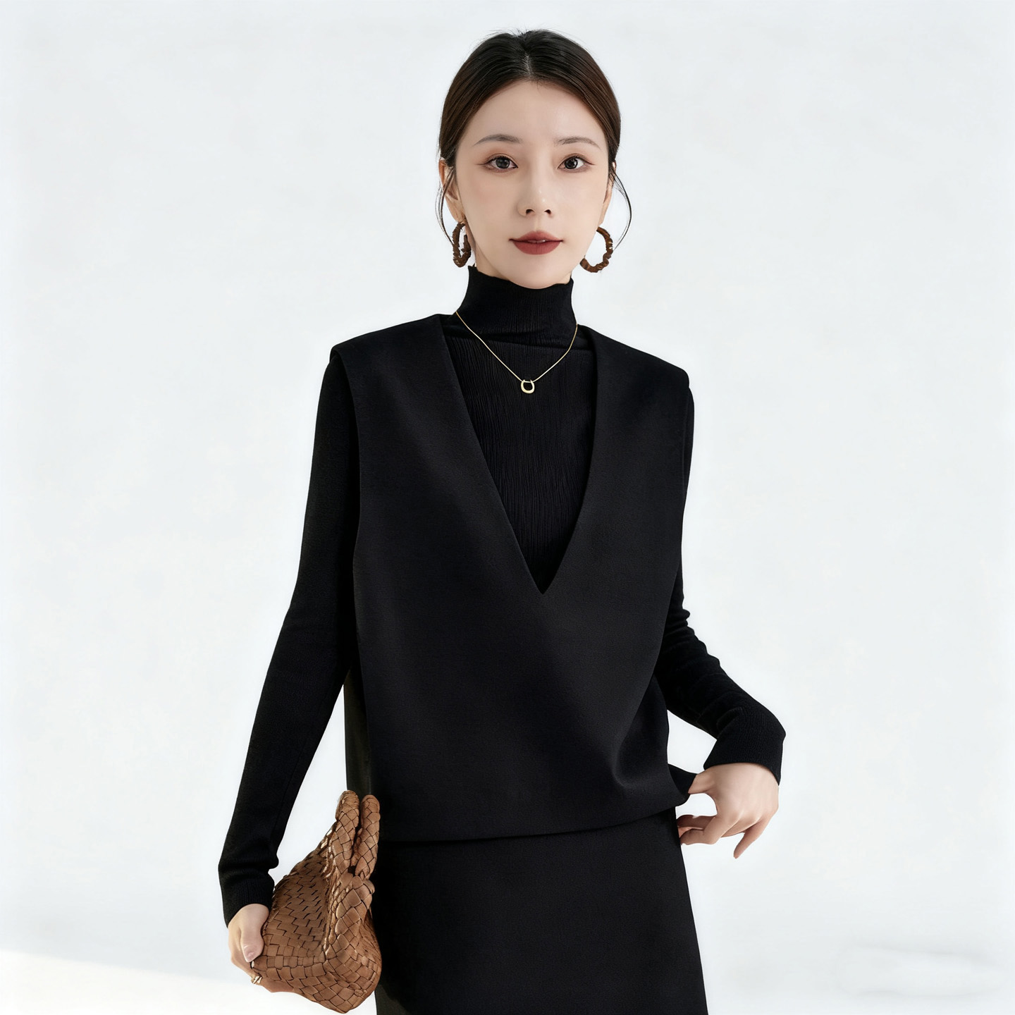 水墨佳人轻奢高端时尚羊毛马夹