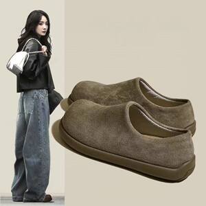 品牌小土豆勃肯鞋女款2026春新款一脚蹬包头单鞋百搭舒适运动鞋