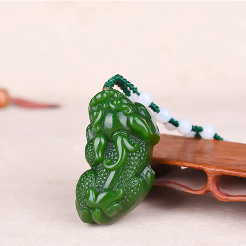 玉玲珑和田碧玉貔貅吊坠男款招财貔貅玉坠挂件吊坠男玉石项链坠