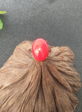 南红玛瑙满色少女风年轻款戒指