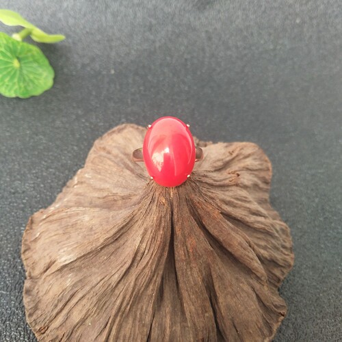 南红玛瑙满色少女风年轻款戒指