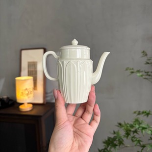 仿宋定窑白茶壶泡茶壶手工单壶家用陶瓷大容量带过滤复古功夫茶具