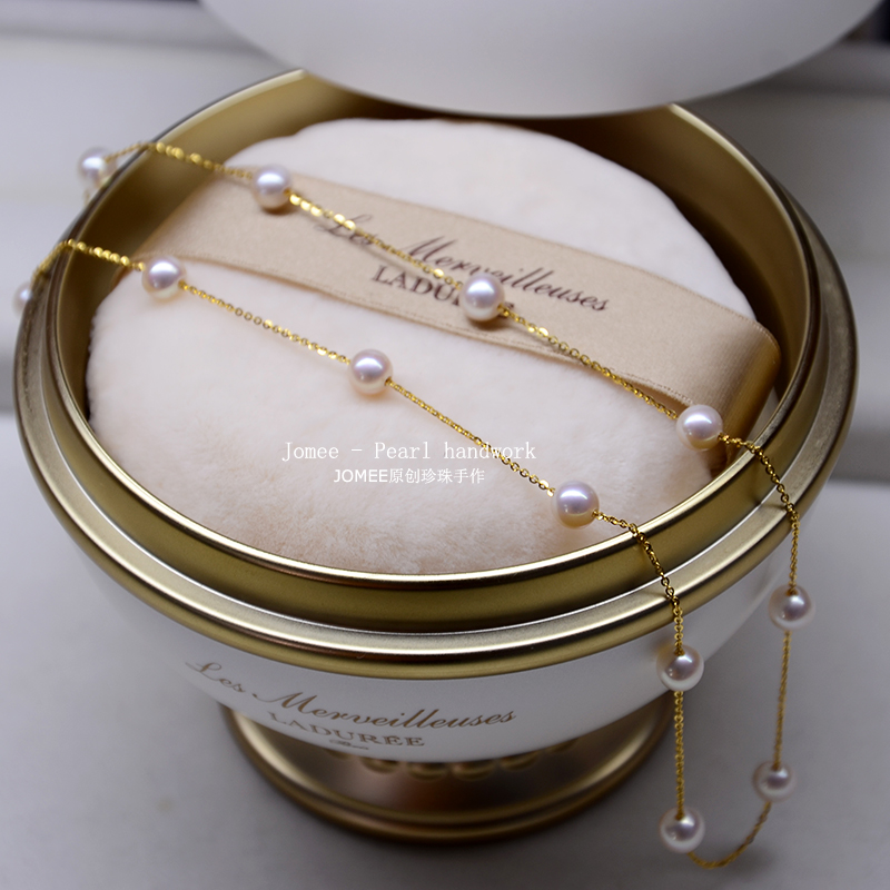 正圆强光项链天然淡水珍珠