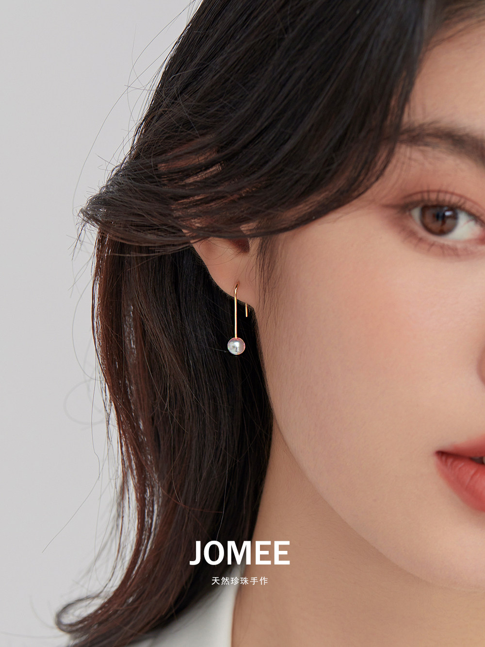 日本海水珍珠耳环宋慧乔同款耳钩