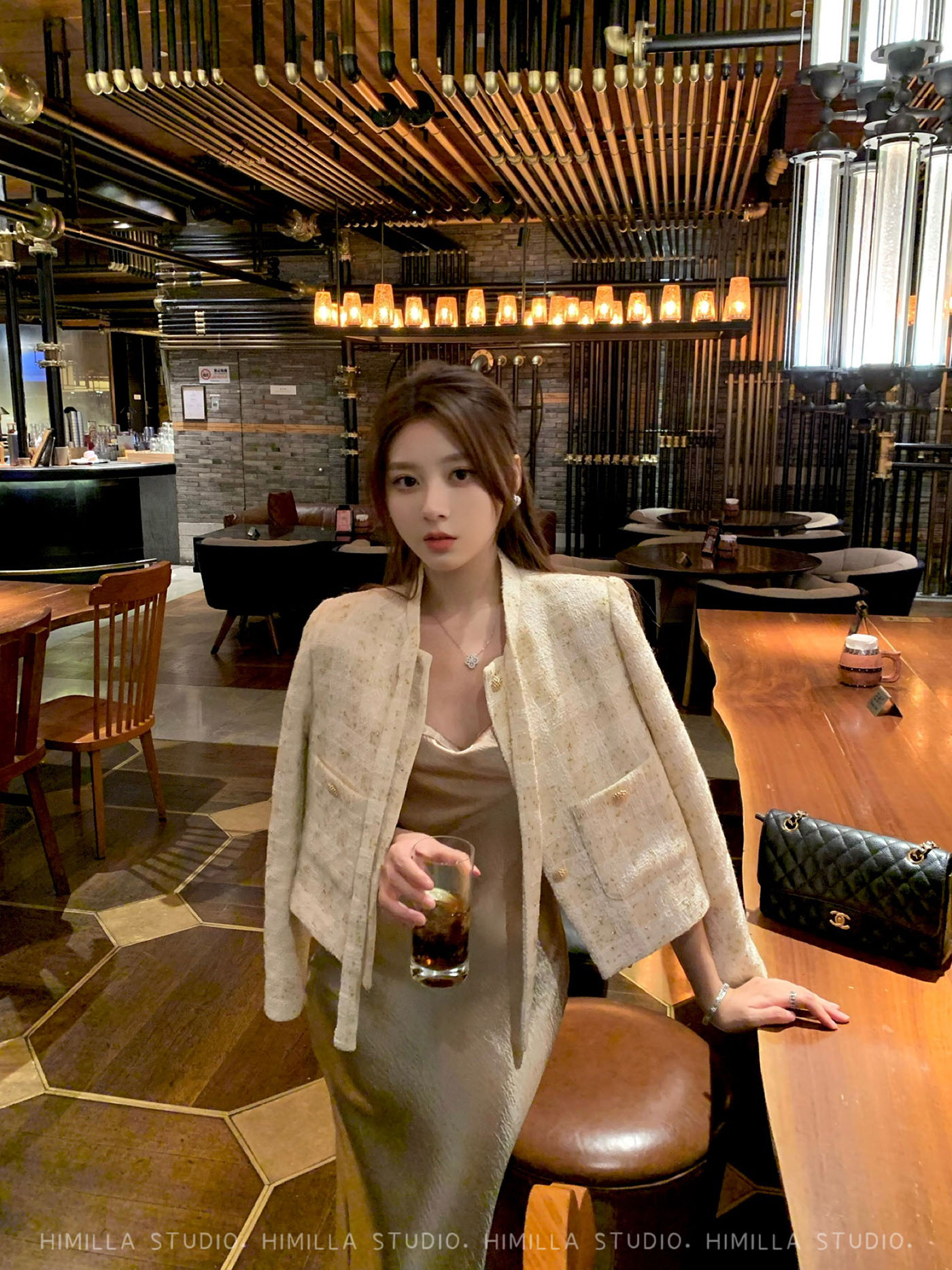 HiMilla小香风短款羊毛外套