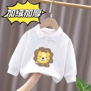 宝宝100%纯棉中大童吸汗衫 翻领长袖 男女童时尚 学生版 潮 POLO衫 童装