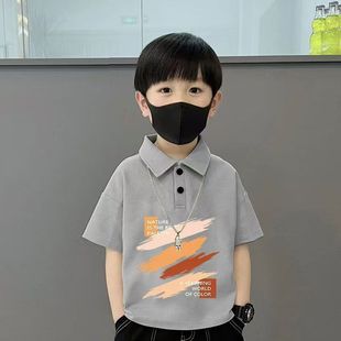 男女童卡通韩版 儿童polo衫 装 纯棉中大童洋气短袖 吸汗上衣 t恤夏季