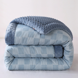 儿童被子冬被可机洗单人加厚绒 冬季 a类豆豆被秋冬款 成人2024新款