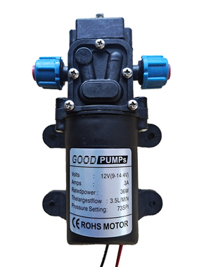 18V12V24V36W60W70W电动喷雾器水泵洗车泵可调压力45W博今回流隔