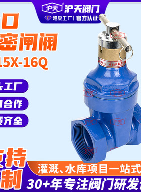 丝口加密闸阀SZ15X-16Q防盗加密带锁磁铁性内螺纹弹性座封闸阀