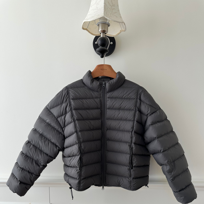 【雪松风信】韩系立领短款宽松百搭显瘦排骨鹅绒服