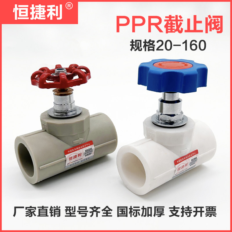 ppr截止阀升降DN20 25 32 40 50 63 75阐阀阀门热熔开关止水阀 - 实物图