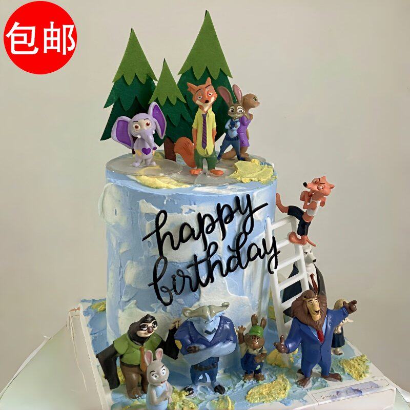 疯狂动物城蛋糕装饰12款朱迪兔子尼克狐狸闪电牛狮子卡通生日摆件,节庆用品/礼品,蛋糕/烘焙装饰用品,淘宝优惠券,粉丝福利购,淘宝优惠卷