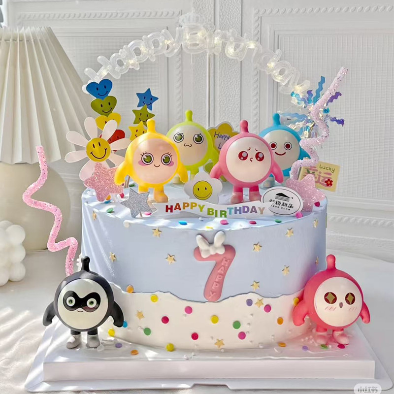 蛋仔派对蛋糕装饰摆件包邮