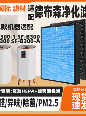 适配德布森DOBUSN空气净化器滤芯SF-A300/B300除甲醛雾霾猫毛滤网