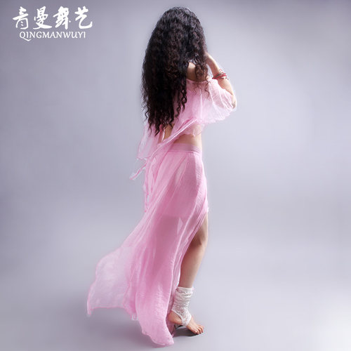 飘逸仙女舞蹈服肚皮舞三件套