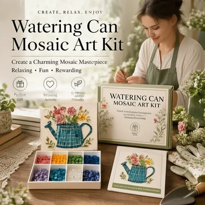 新品 Watering Can Mosaic Art Kit 马赛克手工套装