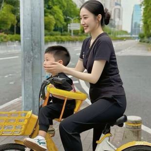 自行车前置座椅宝宝安全座椅单车共享单车小孩座椅两用前挂后置