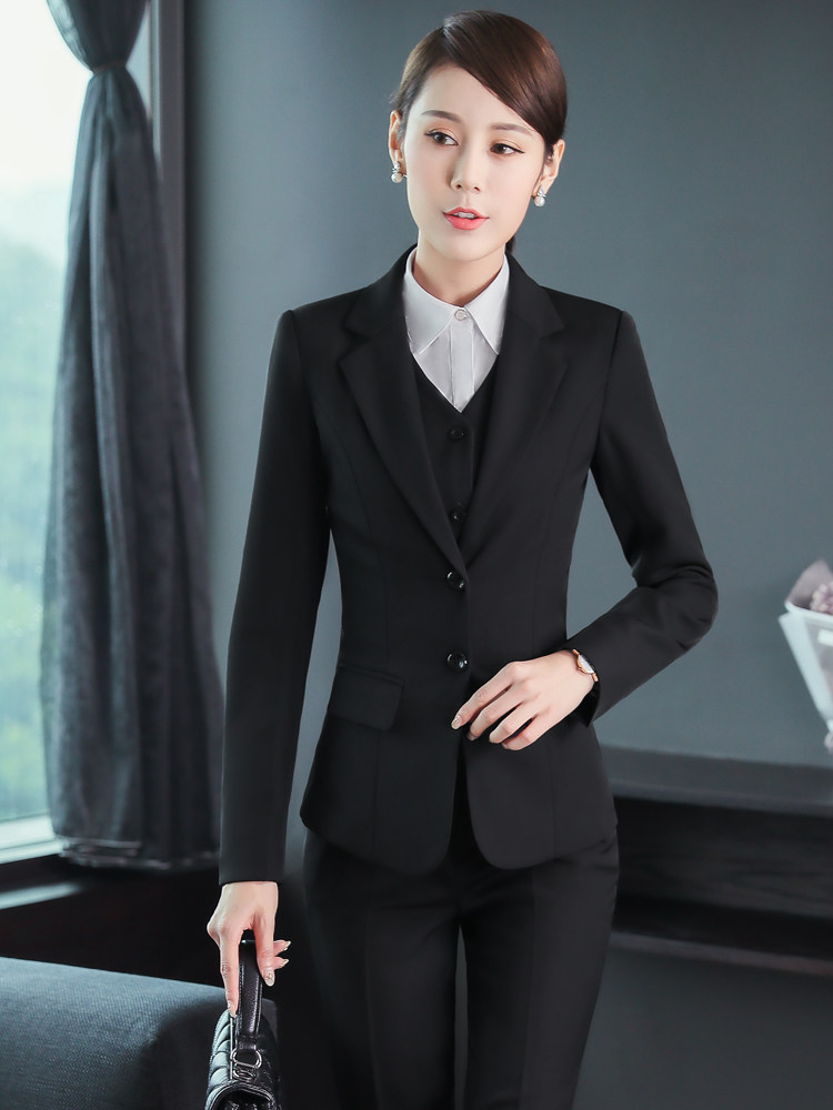 정장 여성 비즈니스 복장 가을 겨울 기질 블레이저 여대생 면접 정장 여성 작업복