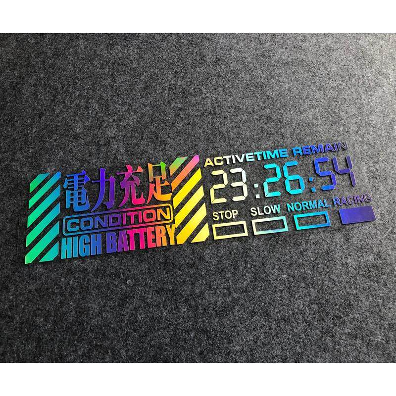 新世纪福音战士eva暴走电力充足余量反光个性创意汽车贴纸装饰贴