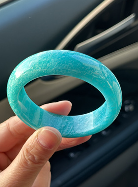 天然老矿天河石手镯57到59圈口都可以带