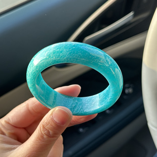 天然老矿天河石手镯57到59圈口都可以带