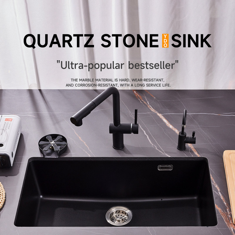 意大利意狄讴石英石水槽超大单槽厨房水池台上盆洗碗槽洗菜盆水池,家装主材,水槽套餐,淘宝优惠券,粉丝福利购,淘宝优惠卷