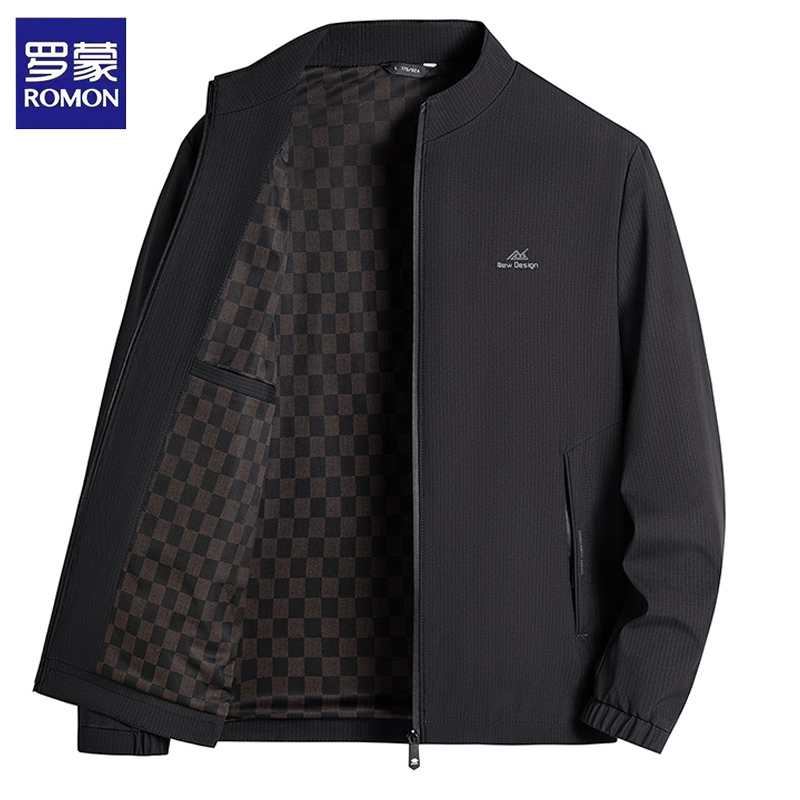 罗蒙立领商务休闲免烫夹克外套