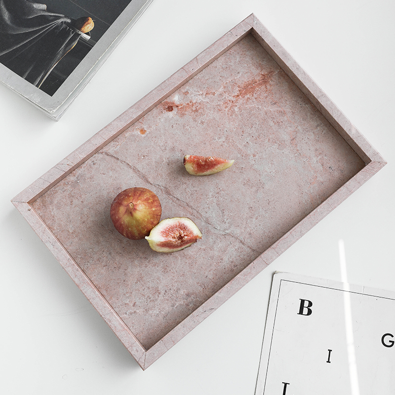 大理石托盘玄关置物收纳盘
