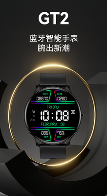 Watch2（拉菲/LaxasFit）遥控拍照久坐提醒睡眠检测智能手表