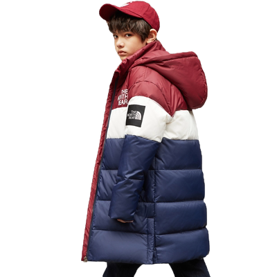 花样熊中长款加厚男女童羽绒服