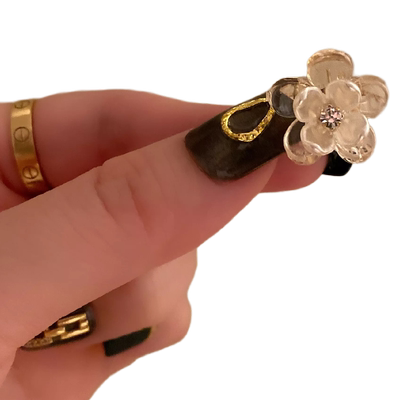 高级感花朵刘海小抓夹