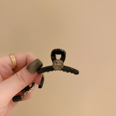 简约百搭高级感八字刘海夹小号公主头抓夹2026新款 后脑勺半扎发夹