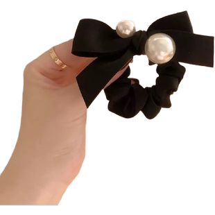 小香风蝴蝶结珍珠头绳2026年新款韩国高级感发圈皮筋女头饰发绳