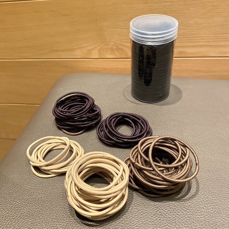 100根罐装基础款耐用高弹力头绳