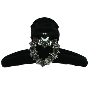 高级感小香植绒中号抓夹半扎发夹女2023新款后脑勺发量少小号夹子