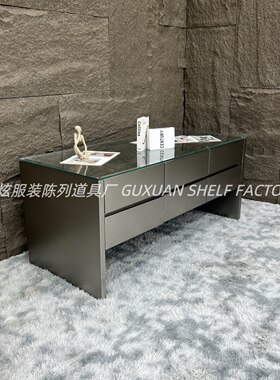 服装店专用落地可储存中岛流水台