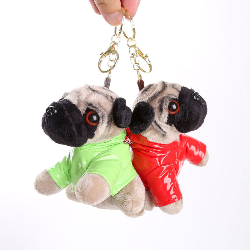巴哥犬挂件毛绒玩具公仔仿真小狗沙皮狗八哥帽子狗狗玩偶吉祥物
