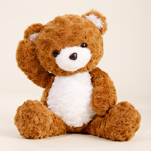 新款 跑跑小熊毛绒玩具坐姿玩偶泰迪熊公仔女生床上陪睡安抚娃娃批